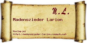 Madenszieder Larion névjegykártya